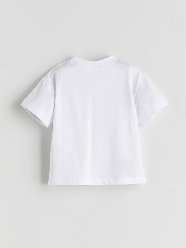 LCW Baby Cream Crew Neck Boys' T-Shirt and Shorts Set