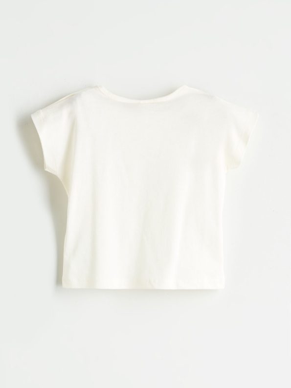 LCW Baby Cream Barbie T-Shirt and Shorts Set