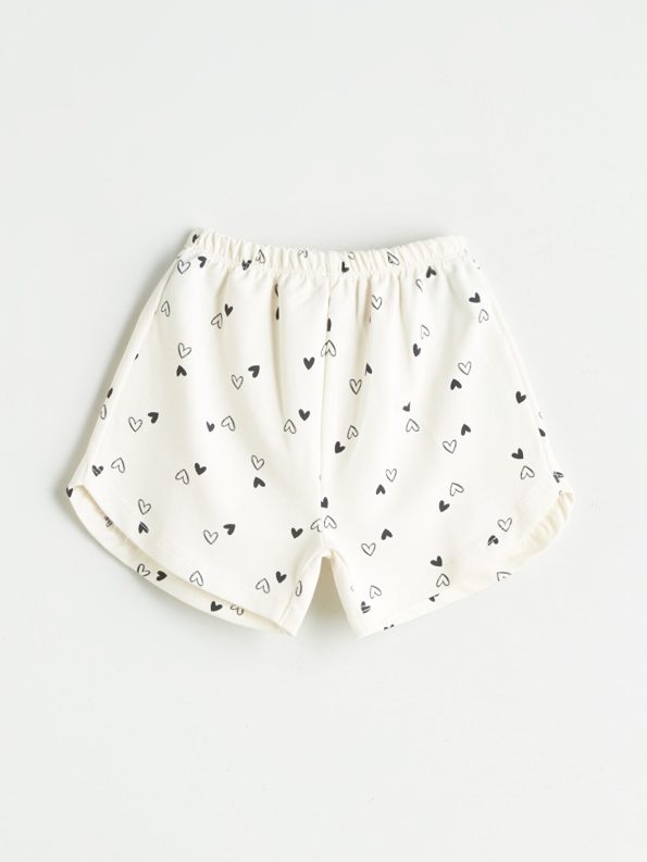 LCW Baby Cream Barbie T-Shirt and Shorts Set