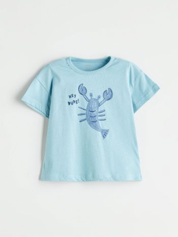 LCW Baby Blue Crew Neck Short Sleeve T-Shirt and Shorts Set