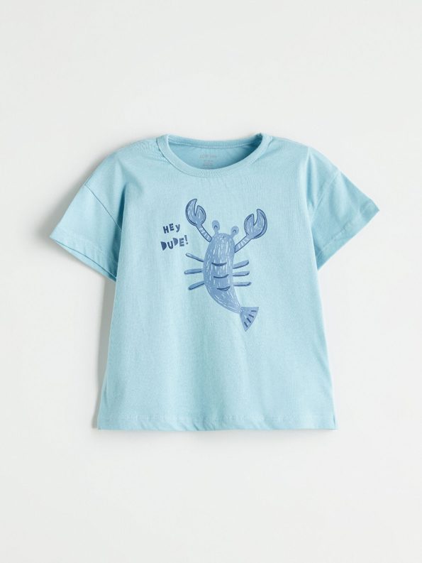 LCW Baby Blue Crew Neck Short Sleeve T-Shirt and Shorts Set