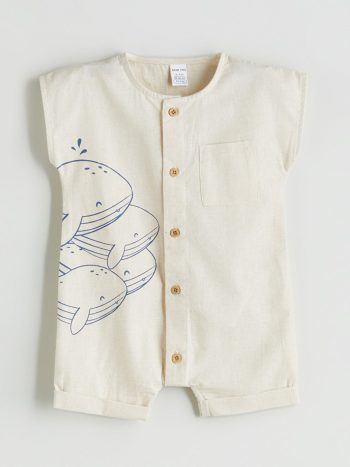 Striped Baby Boy Bodysuit and Shorts Set
