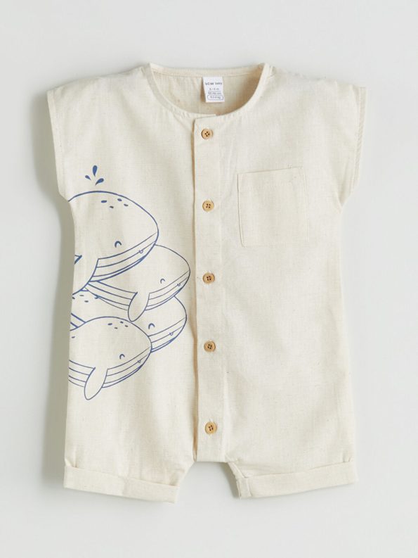 Striped Baby Boy Bodysuit and Shorts Set