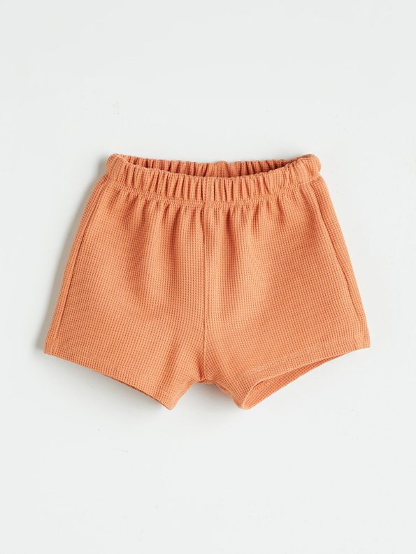LCW Baby Orange Printed Boys T-Shirt and Shorts Set