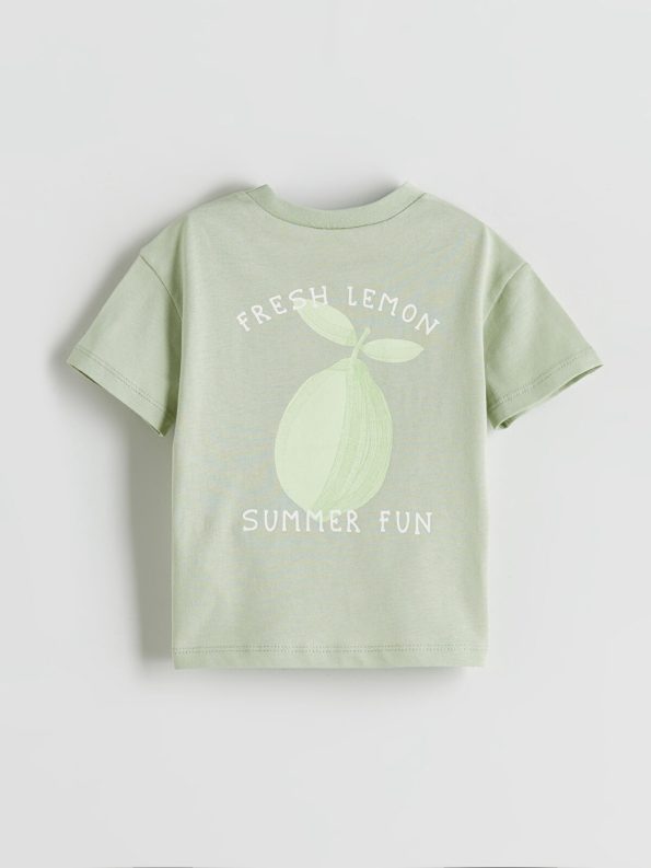 LCW Baby Green Lemon Printed T-Shirt