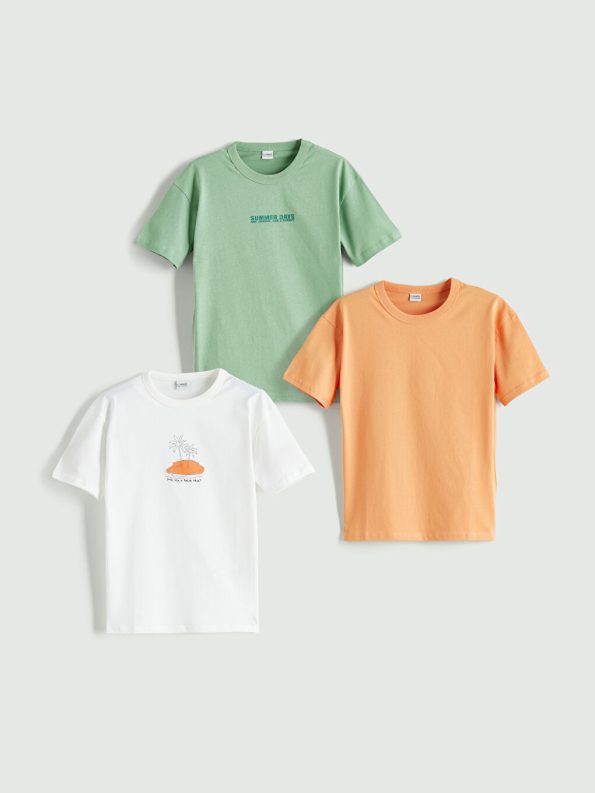 Boys' Basic Crew Neck T-Shirt