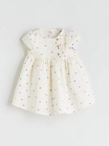 Cotton Girl's Baby Blouse and Capri Leggings Set