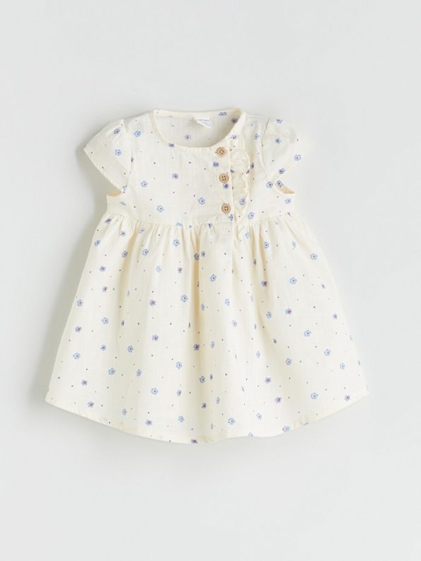 Cotton Girl's Baby Blouse and Capri Leggings Set