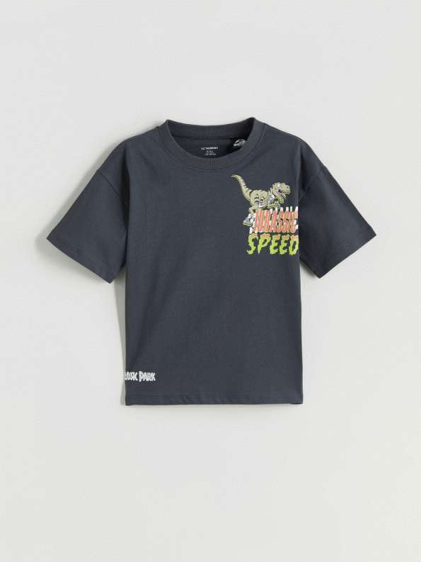 LCW Kids Charcoal Dinosaur Print Boys T-Shirt