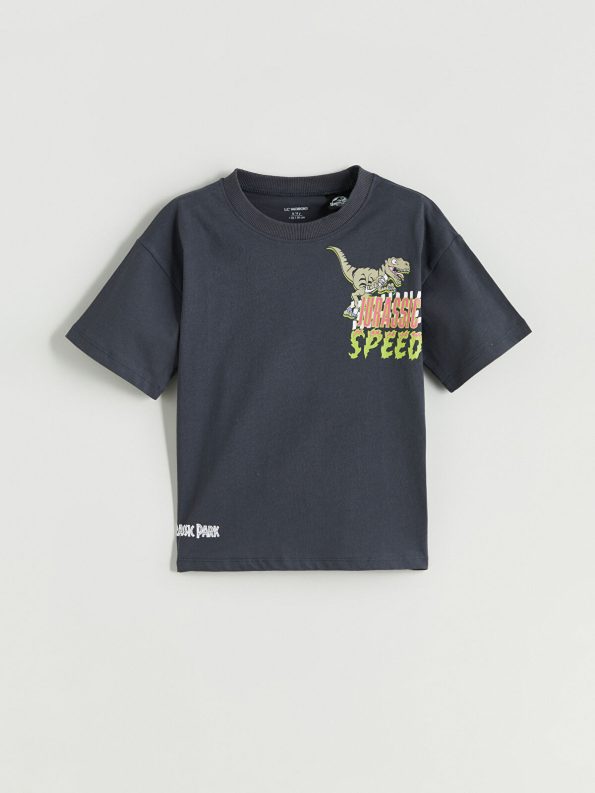 LCW Kids Charcoal Dinosaur Print Boys T-Shirt
