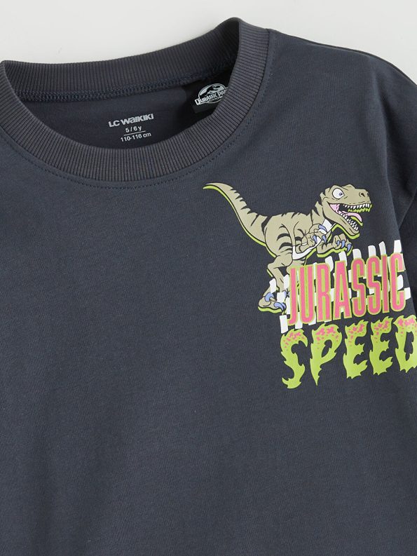 LCW Kids Charcoal Dinosaur Print Boys T-Shirt