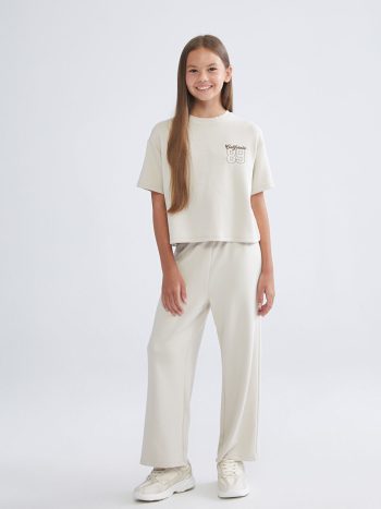 Girls' Elastic Waist Cargo Pants