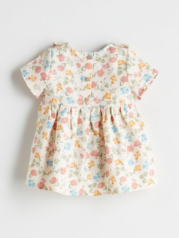 Floral Muslin Dress for Baby Girls