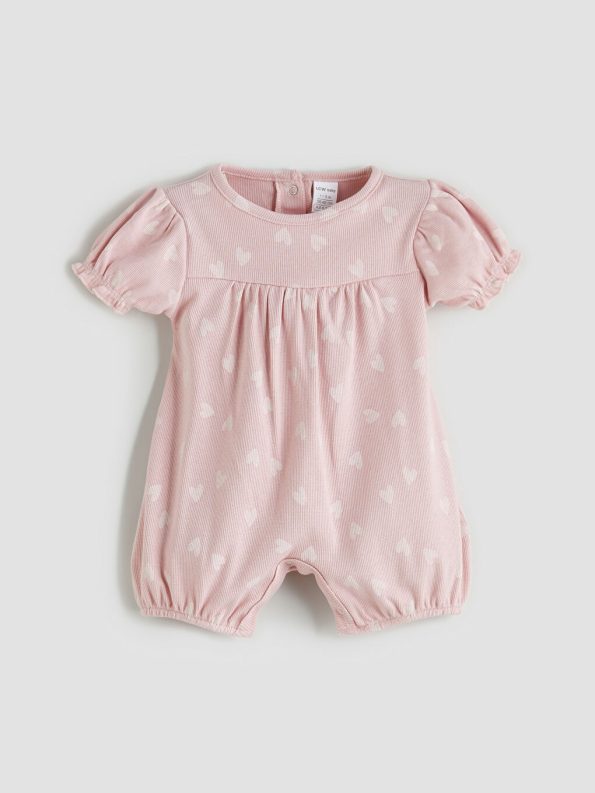 Organic Fabric Girl's Baby Overall and T-Shirt Set