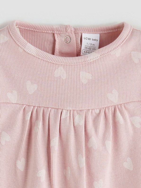Organic Fabric Girl's Baby Overall and T-Shirt Set