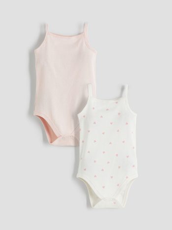 Basic Baby Girl Snap Bodysuits Set of 2