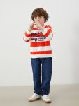 Thick Printed Round Neck Baby Boy Sweatshirt