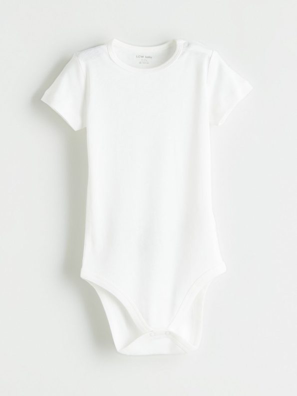 LCW Baby Ecru Organic Cotton Girl Baby Bodysuit Set