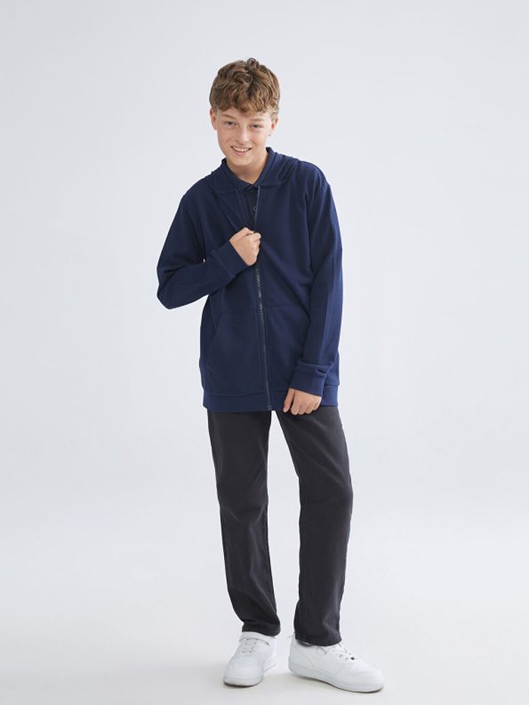 Belted Textured Boys' Pants