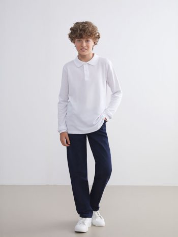 Basic Polo Collar Boys' T-Shirt Set