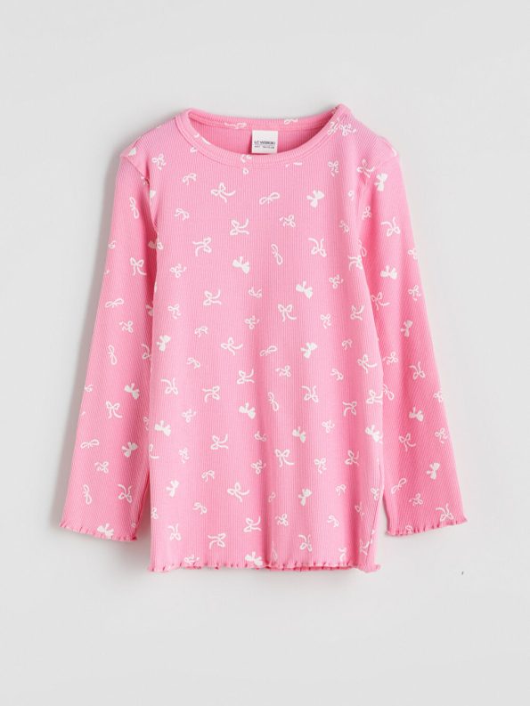 Girls' Printed Crew Neck T-Shirt