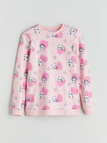 Girls' Barbie Print Crew Neck Sweatshirt