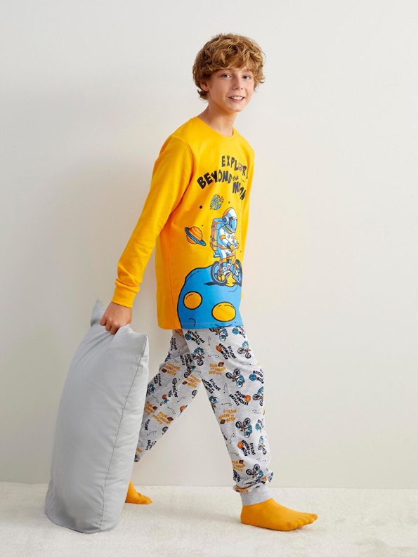 Boys' Tiger Print Crew Neck Sweatshirt