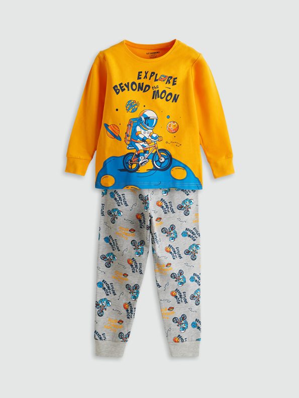 Boys' Tiger Print Crew Neck Sweatshirt