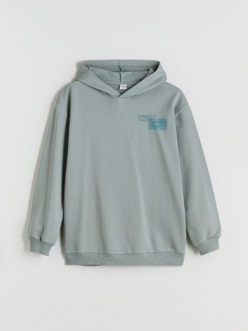 Hooded Ataturk Signature Printed Boys Sweatshirt