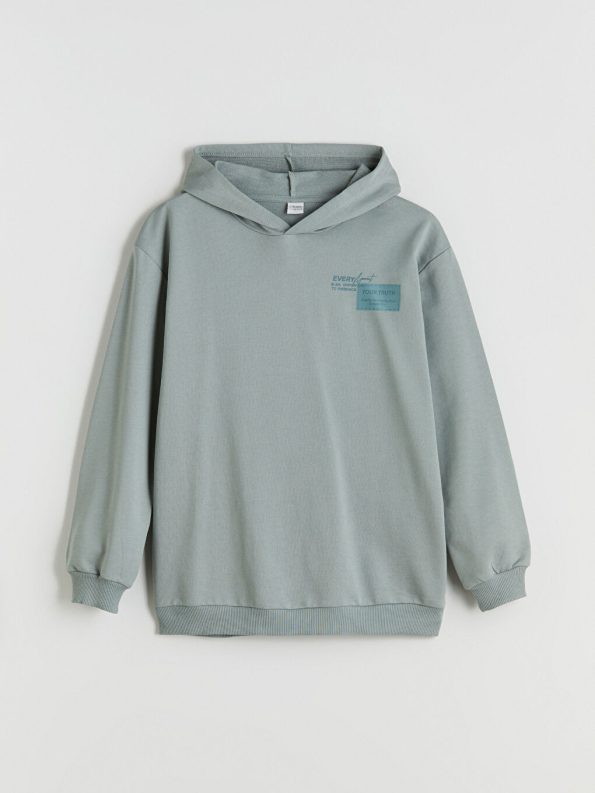 Hooded Ataturk Signature Printed Boys Sweatshirt