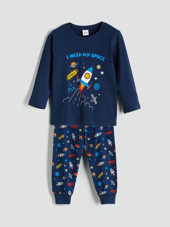Boys' Long Sleeve Printed Crew Neck T-Shirt