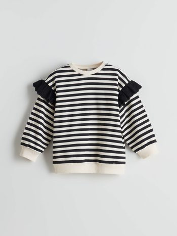 Girls' Floral Embroidered Crew Neck T-Shirt