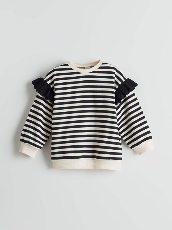 Girls' Floral Embroidered Crew Neck T-Shirt