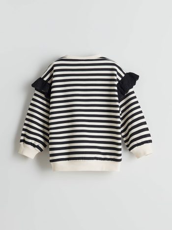 Girls' Floral Embroidered Crew Neck T-Shirt