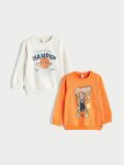 Tiger Print Boys Sweatshirt Set