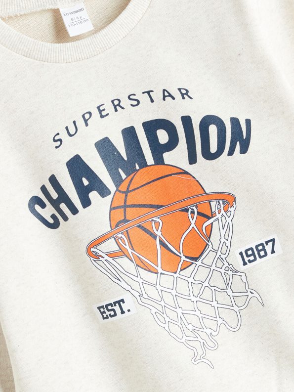 Tiger Print Boys Sweatshirt Set