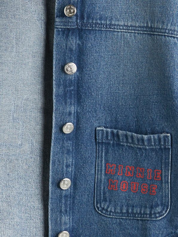 Basic Long Sleeve Girls' Denim Dress