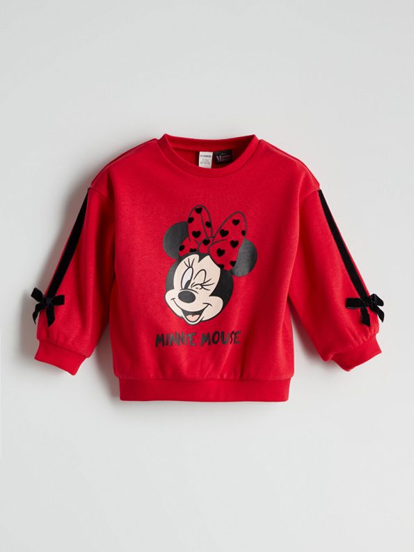 Thick Barbie Print Crew Neck Sweatshirt for Girls