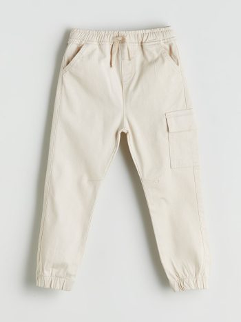 Belted Linen Blend Boys' Pants