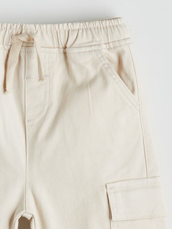 Belted Linen Blend Boys' Pants
