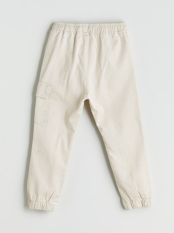 Belted Linen Blend Boys' Pants