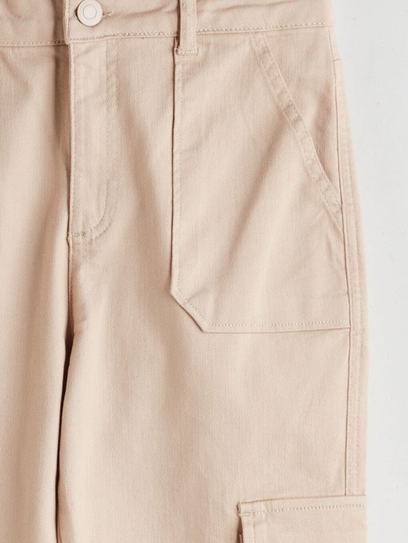 Girls' Elastic Waist Cargo Jogger Pants