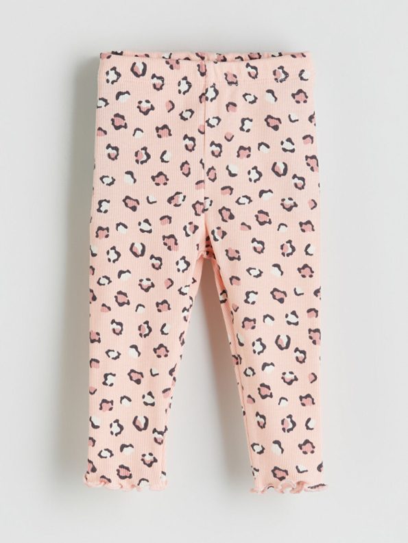 Baby Collar Long Sleeve Printed Girl's Blouse and Pants Set