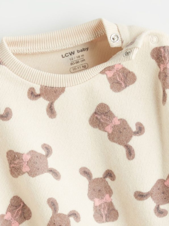 New Year Themed Baby Girl Sweatshirt and Leggings Set