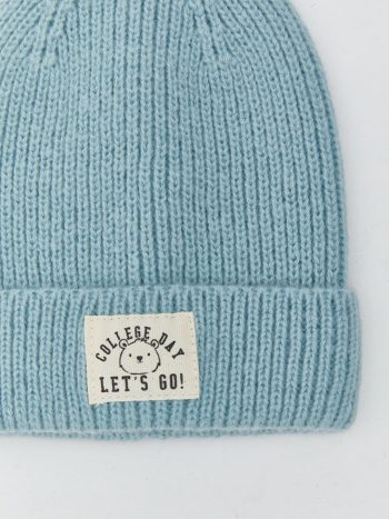 Pom Pom Detail Baby Boy Beanie