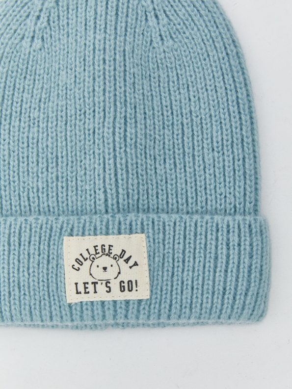 Pom Pom Detail Baby Boy Beanie