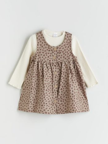 Hooded Baby Girl Cardigan and Sweatpants Set