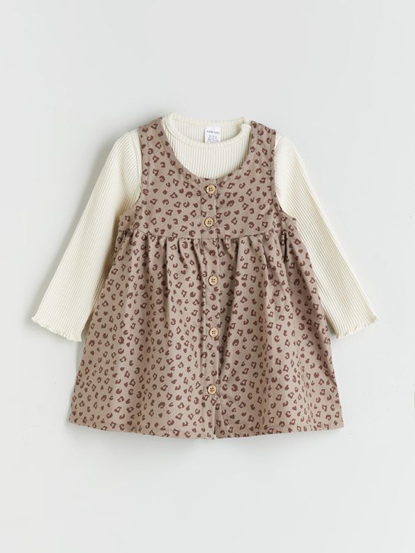 Hooded Baby Girl Cardigan and Sweatpants Set