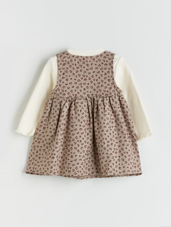 Hooded Baby Girl Cardigan and Sweatpants Set