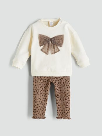 Floral Baby Girl Blouse and Leggings Set